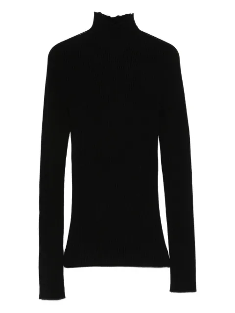 SOLOTRE roll-neck ribbed sweater