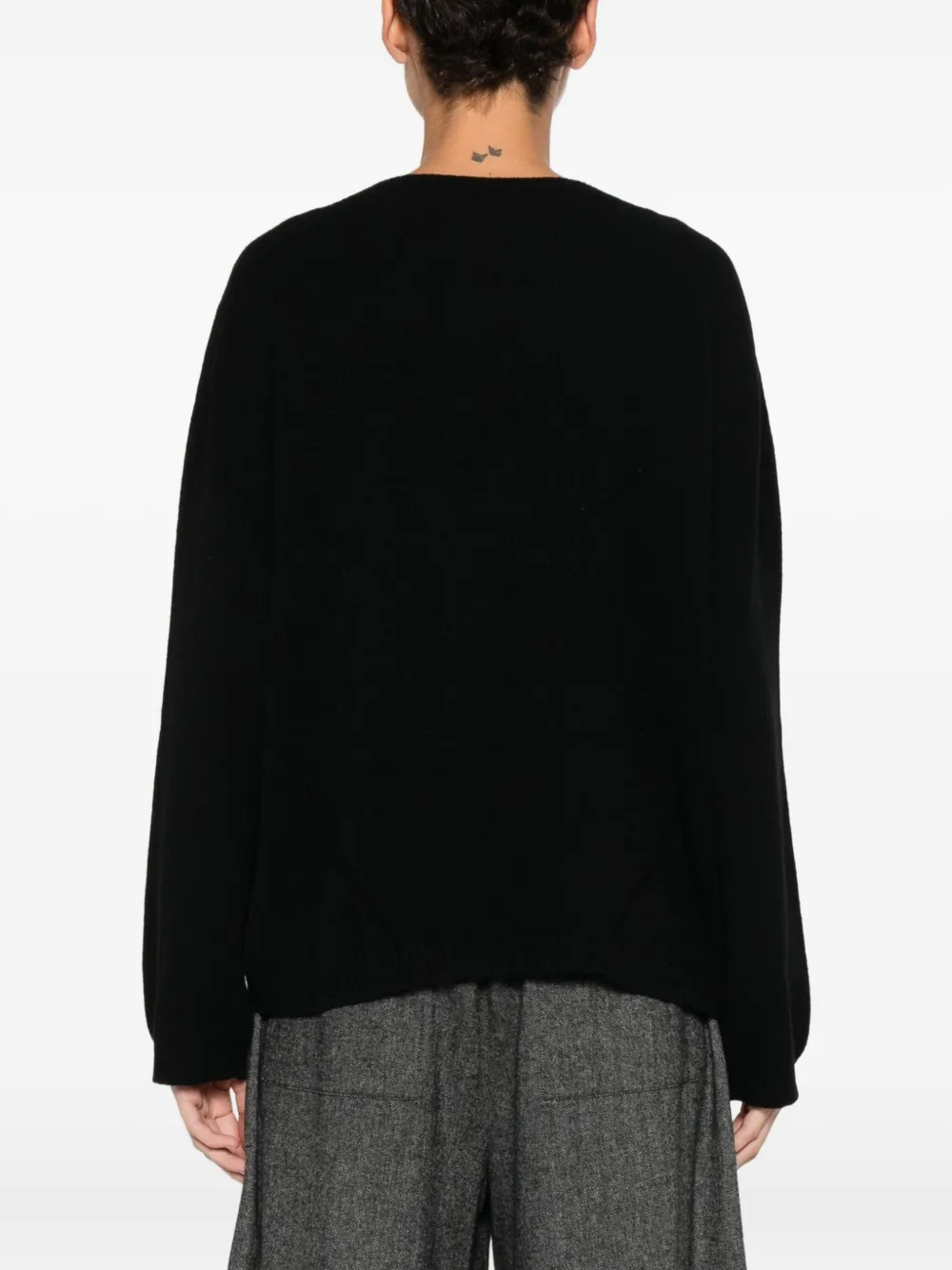 Solotre Round-neck Sweater In Black