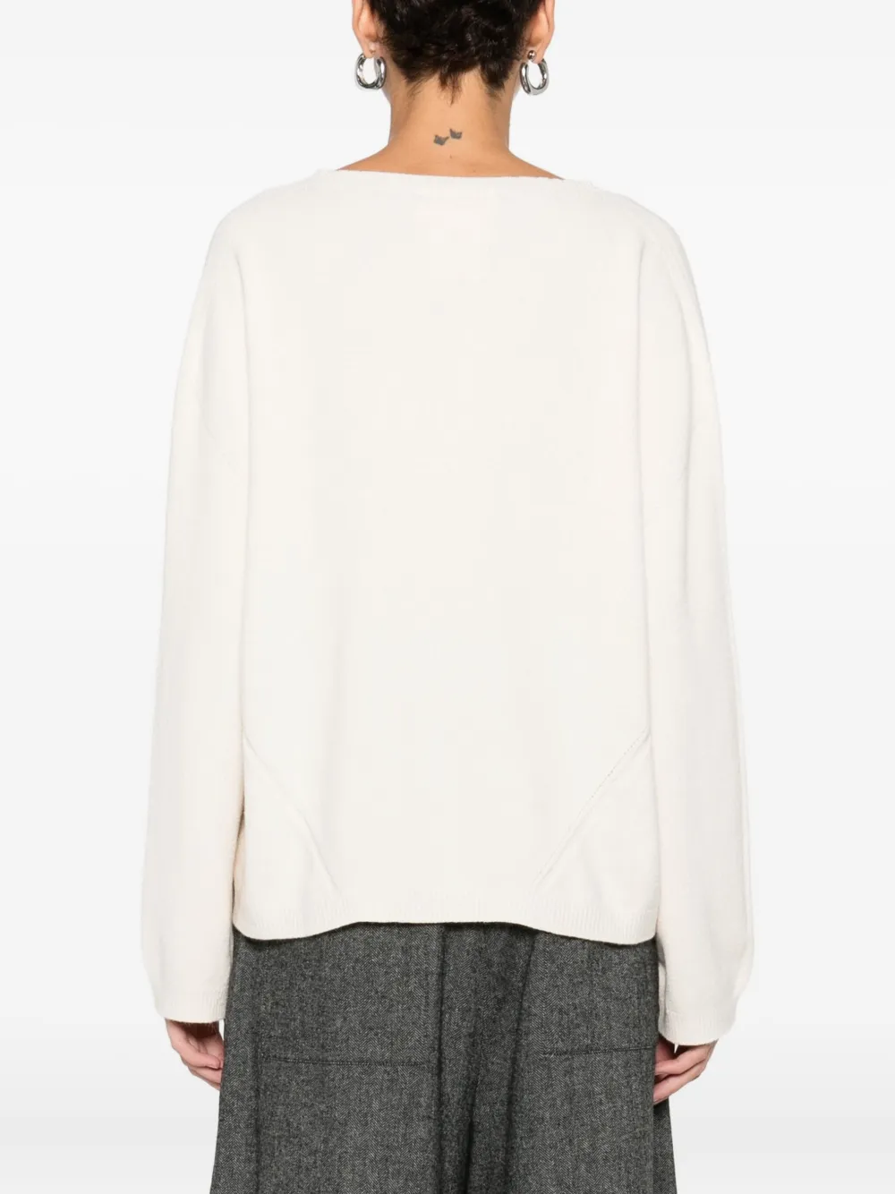 Solotre Round-neck Sweater In Brown