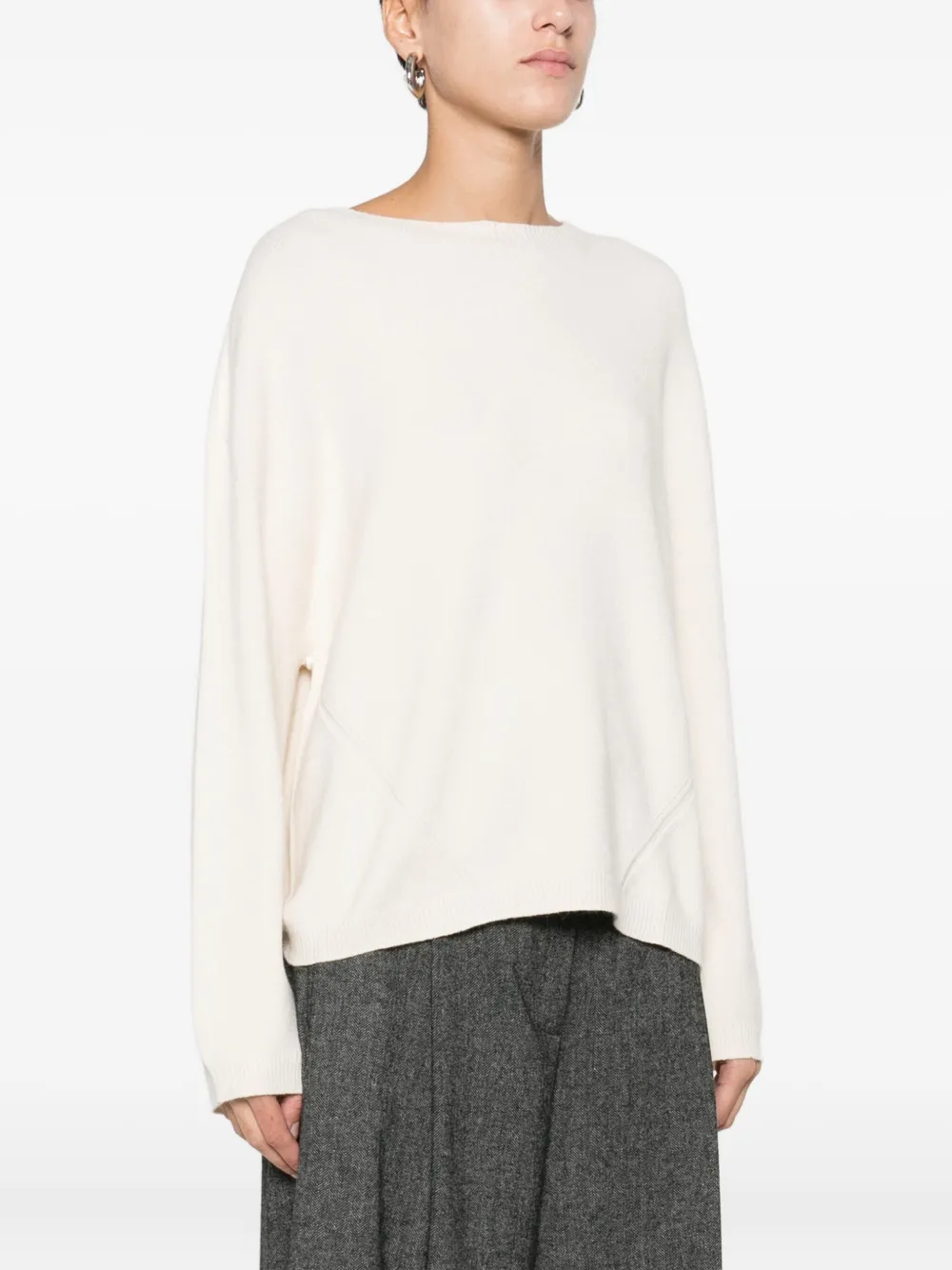 Solotre Round-neck Sweater In Brown