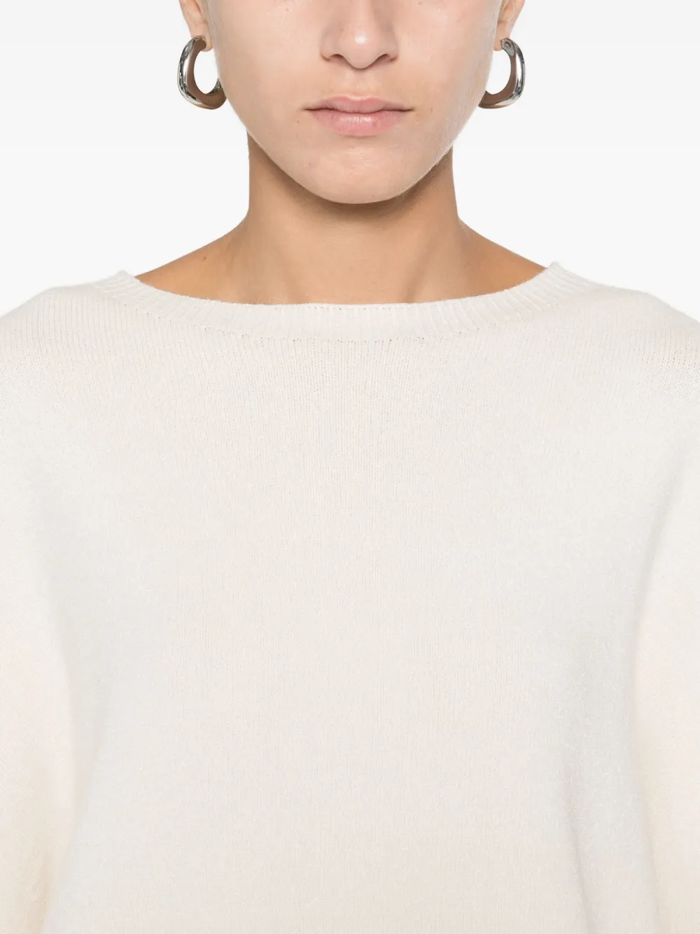 Solotre Round-neck Sweater In Brown