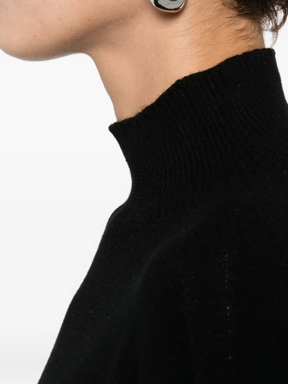 Solotre High-neck Sweater In Black