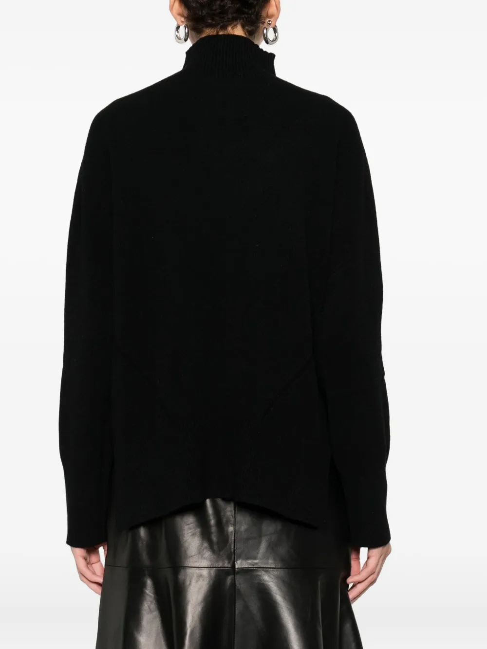 Solotre High-neck Sweater In Black