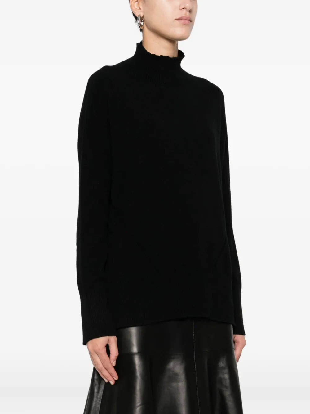 Solotre High-neck Sweater In Black