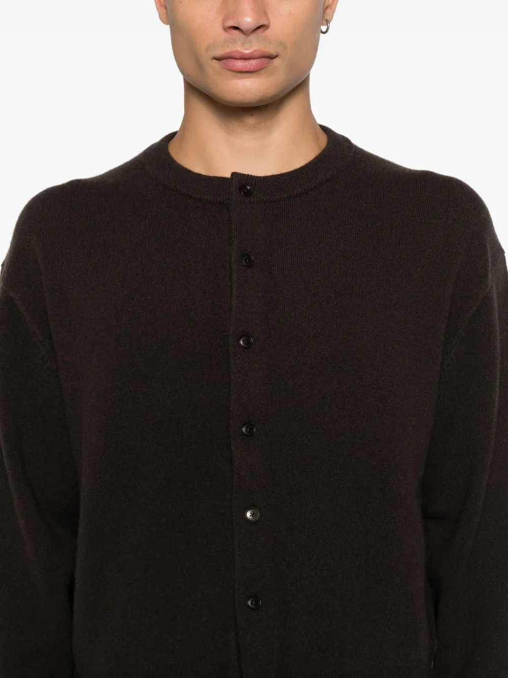 Extreme Cashmere Luce Buttoned Cardigan In Brown