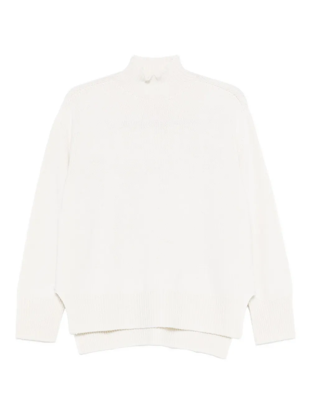 Solotre High-neck Sweater In White