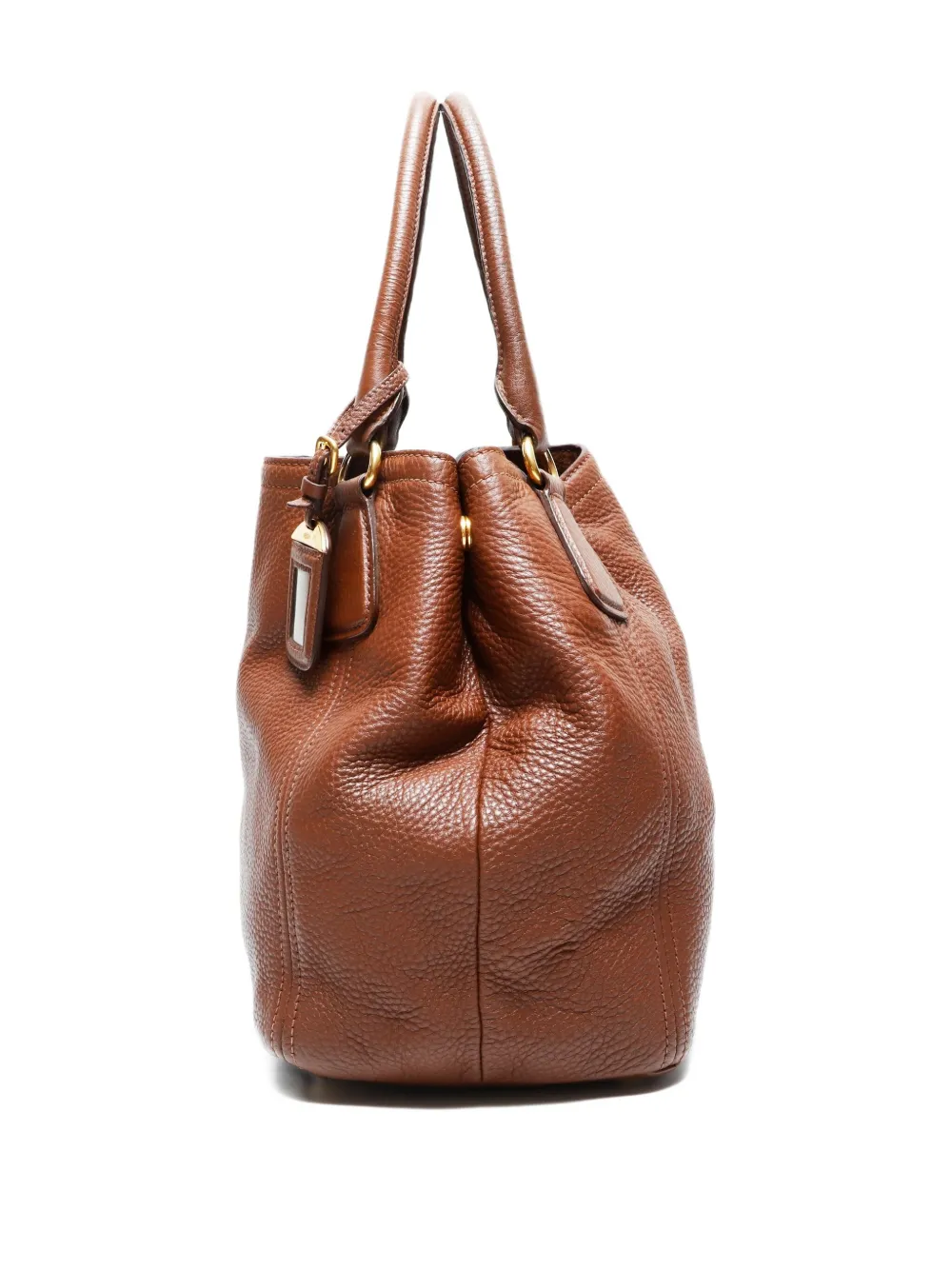 Pre-owned Prada 2000-2020s Leather Handbag In Brown