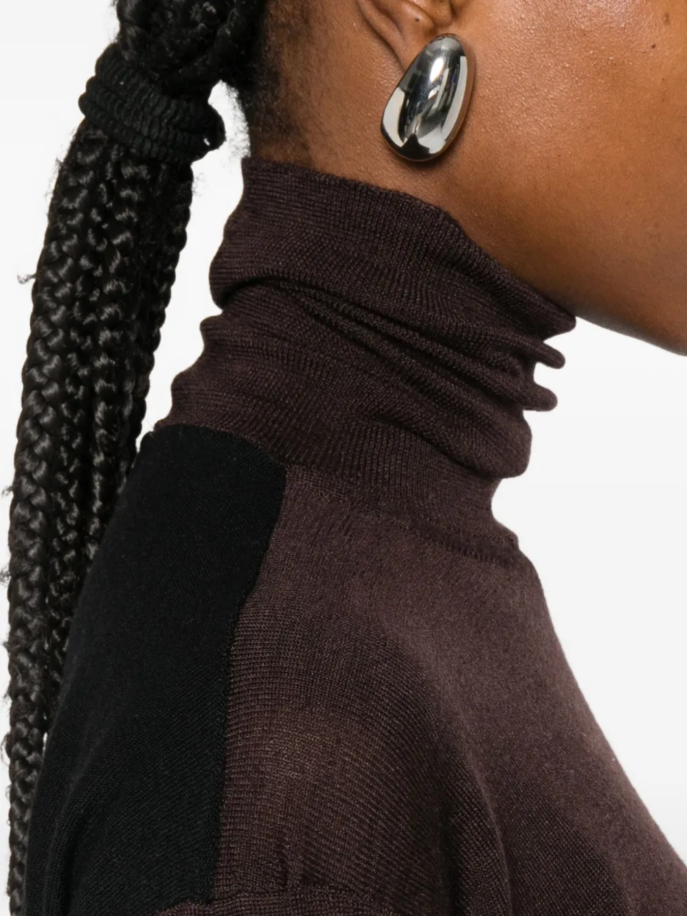 Solotre Roll-neck Sweater In Black