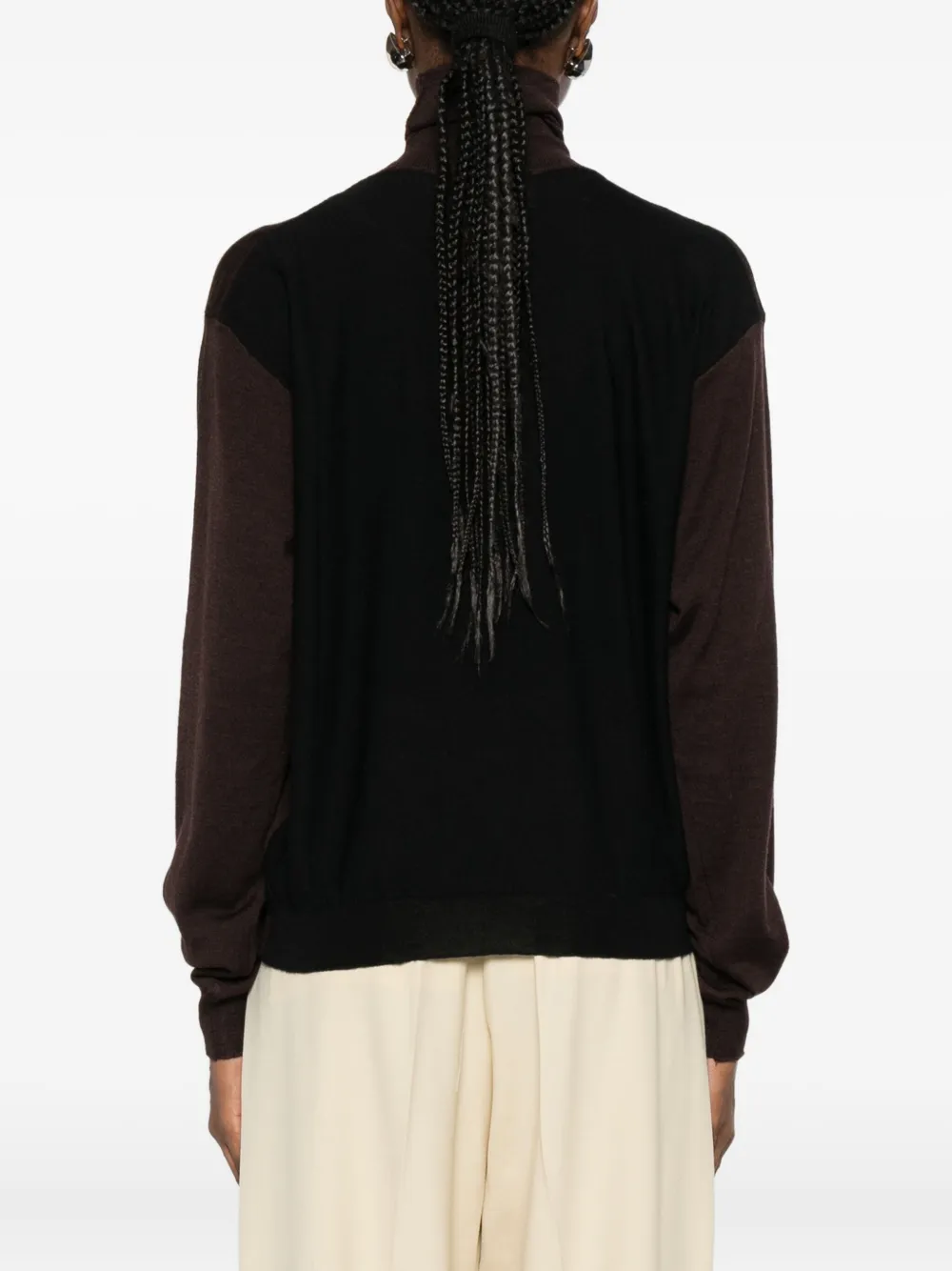 Solotre Roll-neck Sweater In Black
