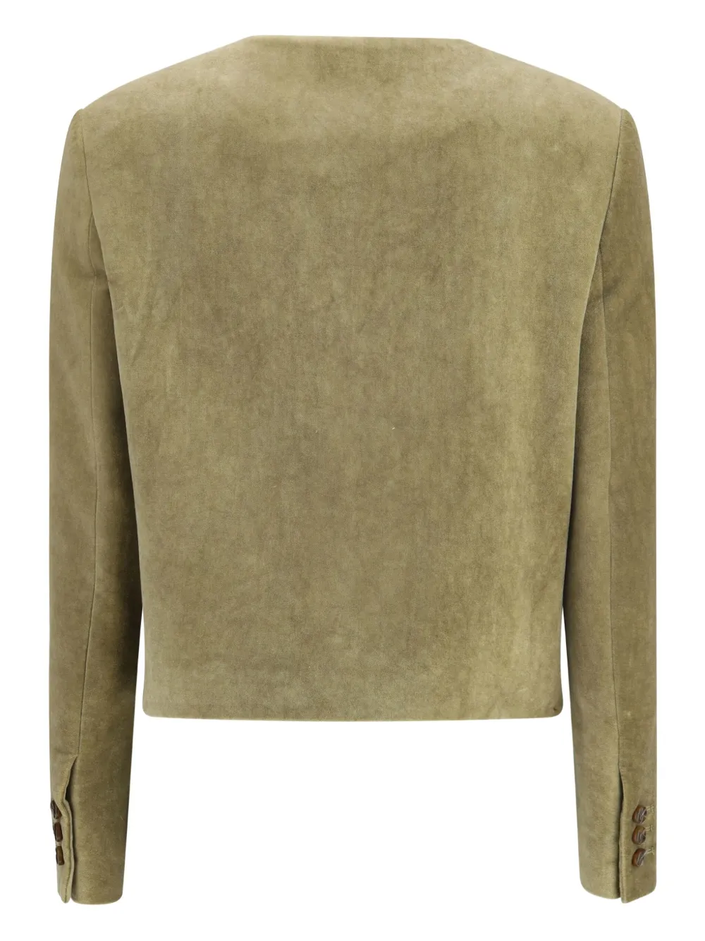 Blazé Milano Shamo Bolero Button-fastening Jacket In Green