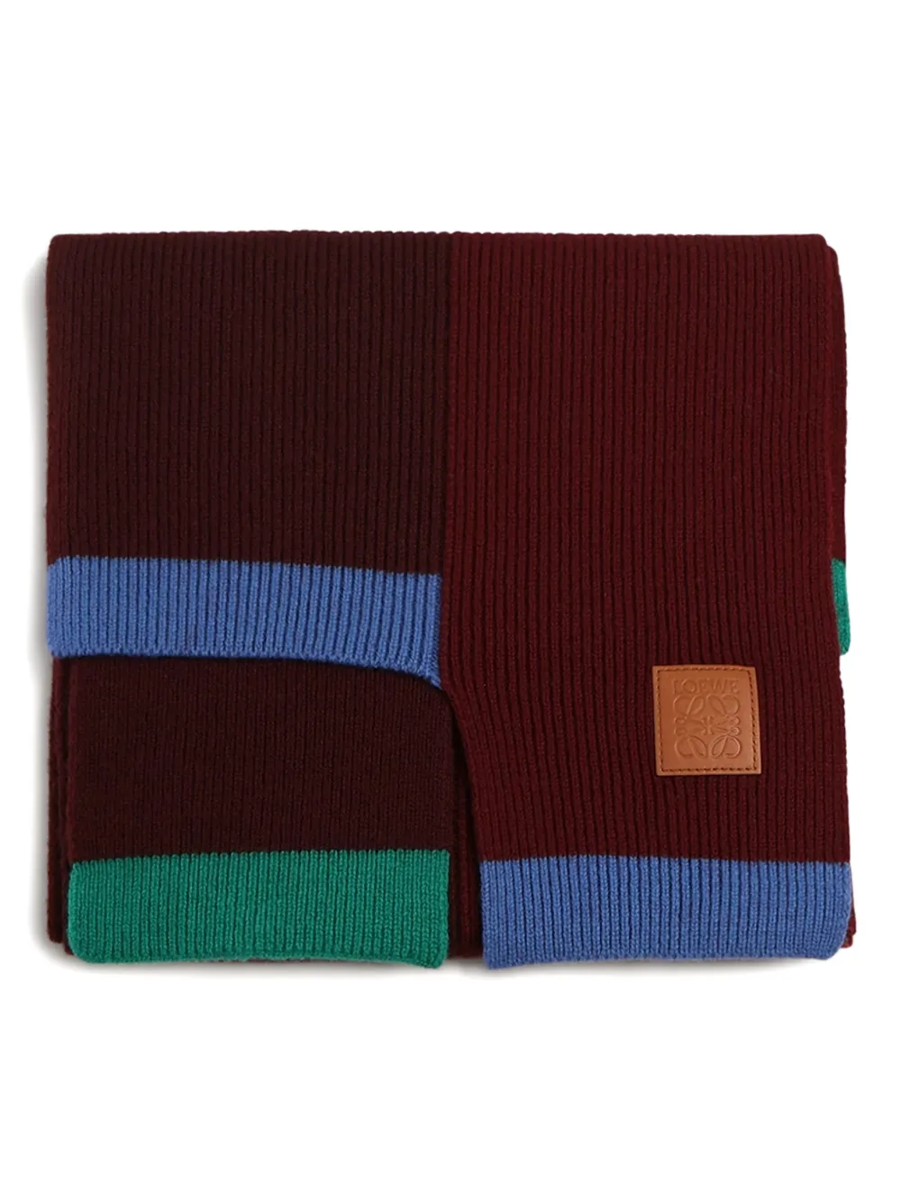 LOEWE カラーブロック スカーフ - レッド