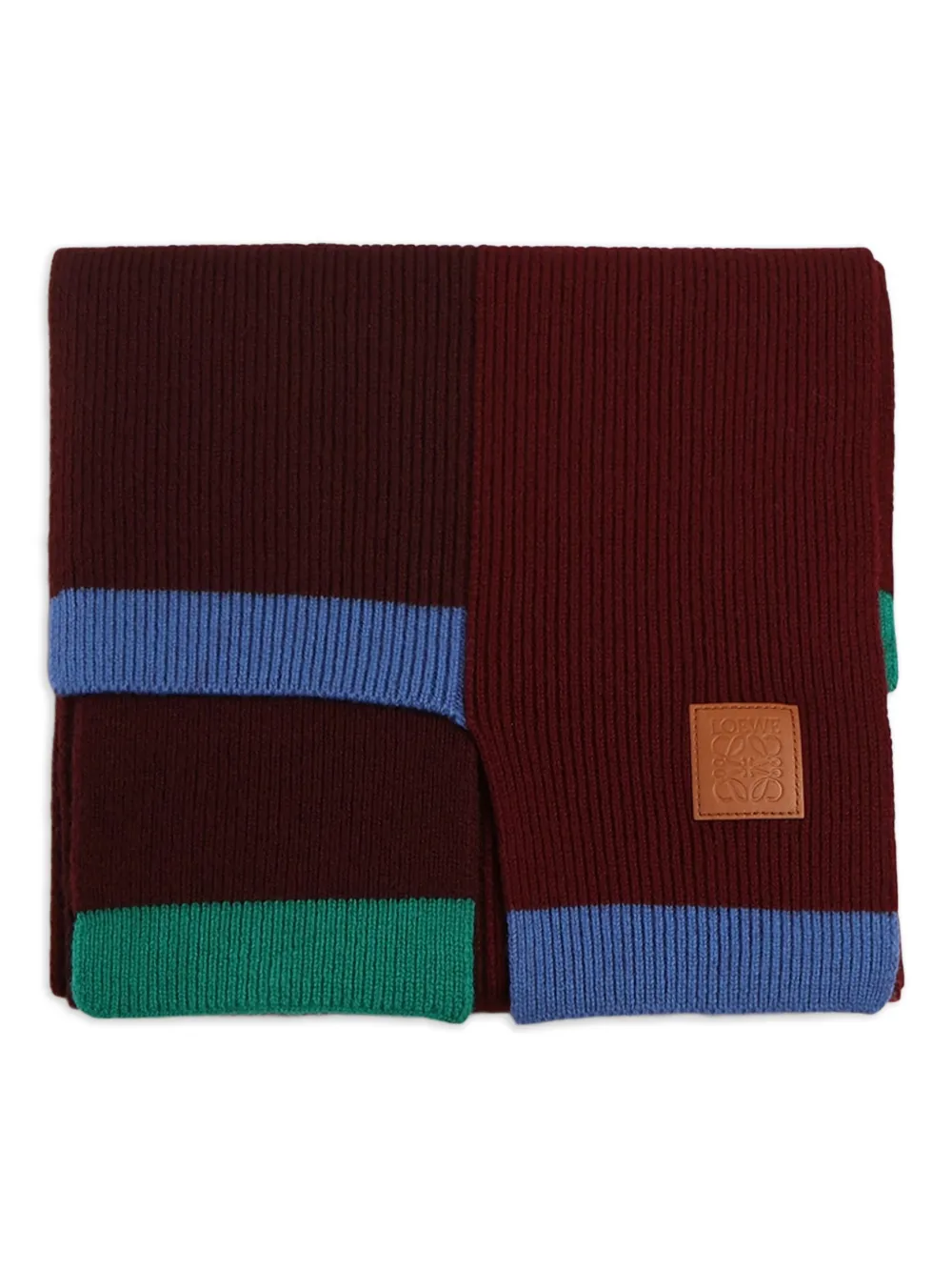 LOEWE bufanda con diseño color block | rojo | Image 1