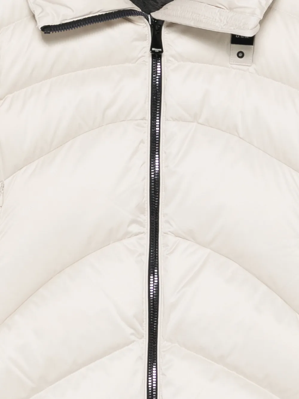 Blauer Jack met rits Beige