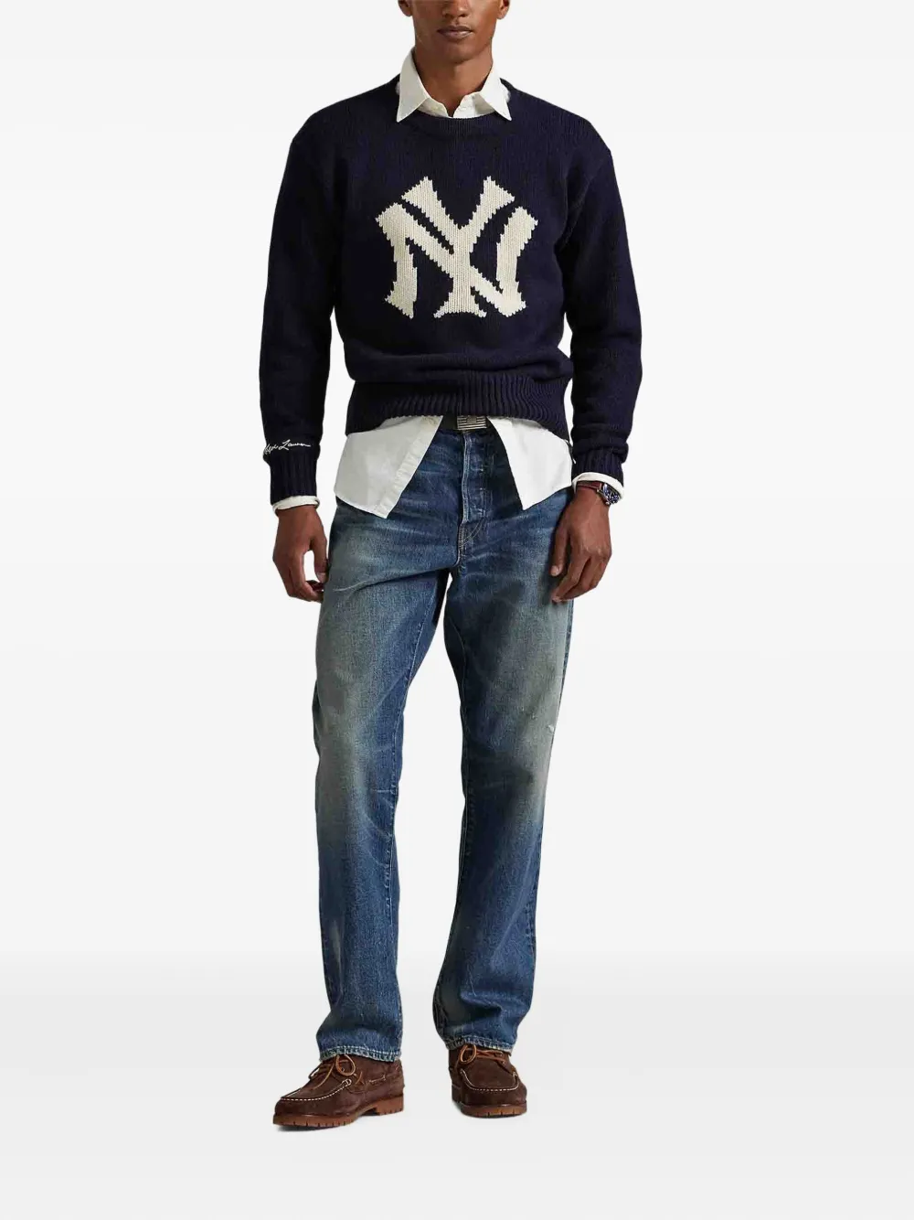 Polo Ralph Lauren xYankees crew-neck sweater - Blauw