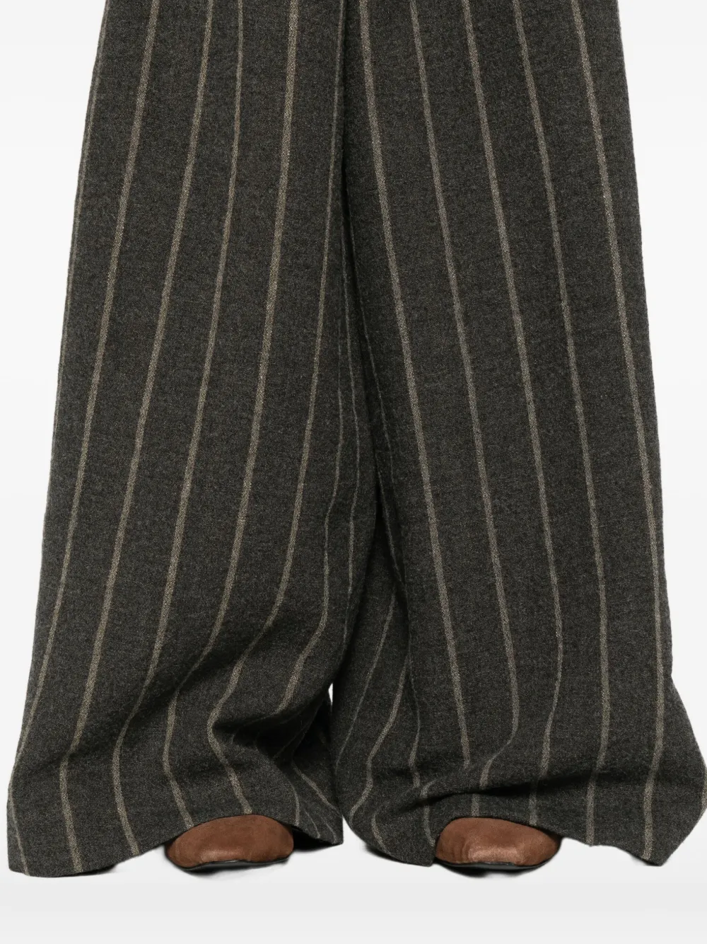 Uma Wang Gestreepte broek Grijs