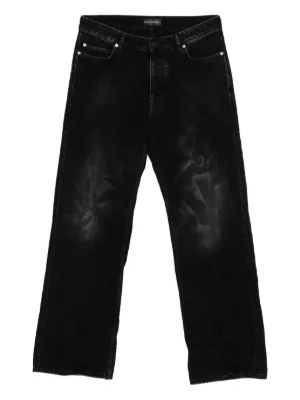 バレンシアガ ダメージデニムパンツ 黒 XS BALENCIAGA バレンシアガ 23SS BAGGY PANTS ダメージ加工 バギーデニム