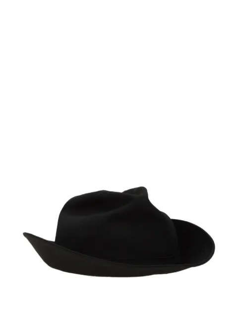 Yohji Yamamoto panelled fedora hat