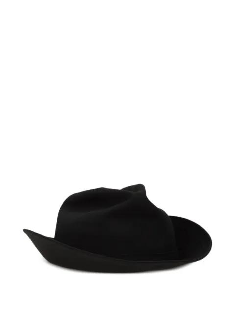 Yohji Yamamoto sombrero fedora con paneles