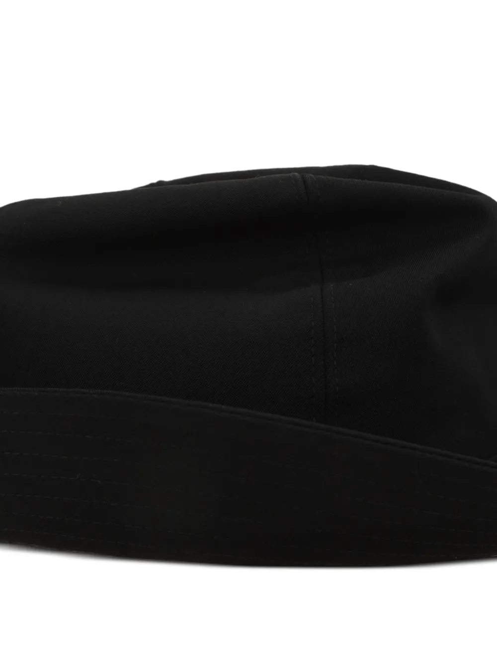 Yohji Yamamoto Fedora hoed met vlakken Zwart