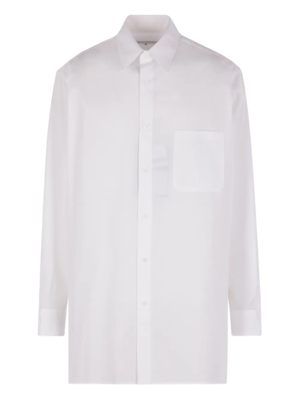 Yohji Yamamoto chemise en coton à poche poitrine | blanc | Image 1