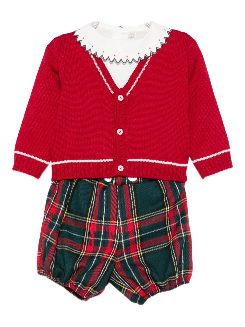 La Stupenderia check-pattern shorts set | White | Image 1