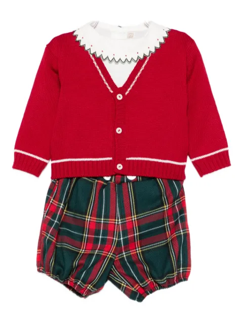 La Stupenderia set de shorts con cuadros estampados