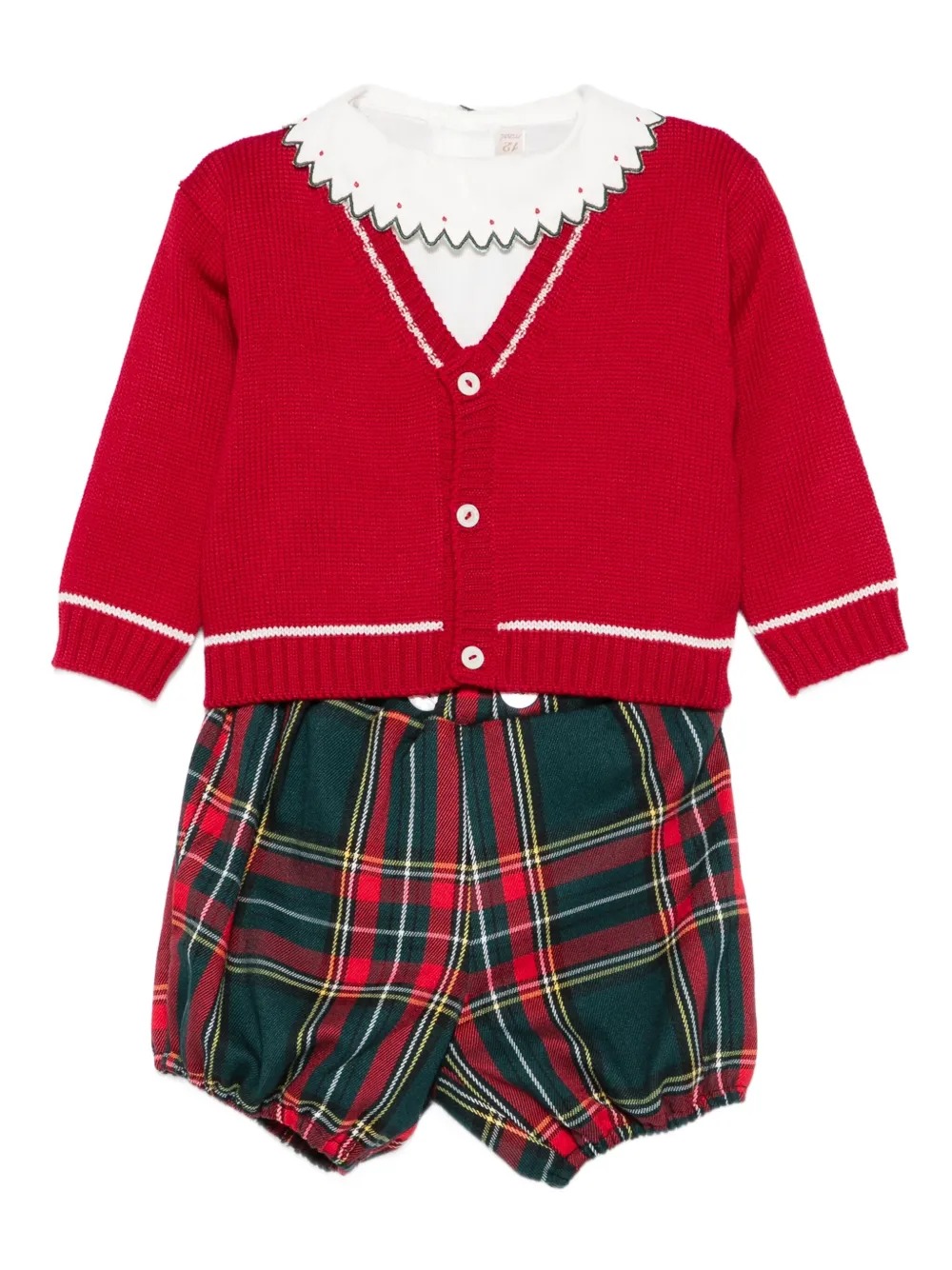 La Stupenderia check-pattern shorts set | White | Image 1
