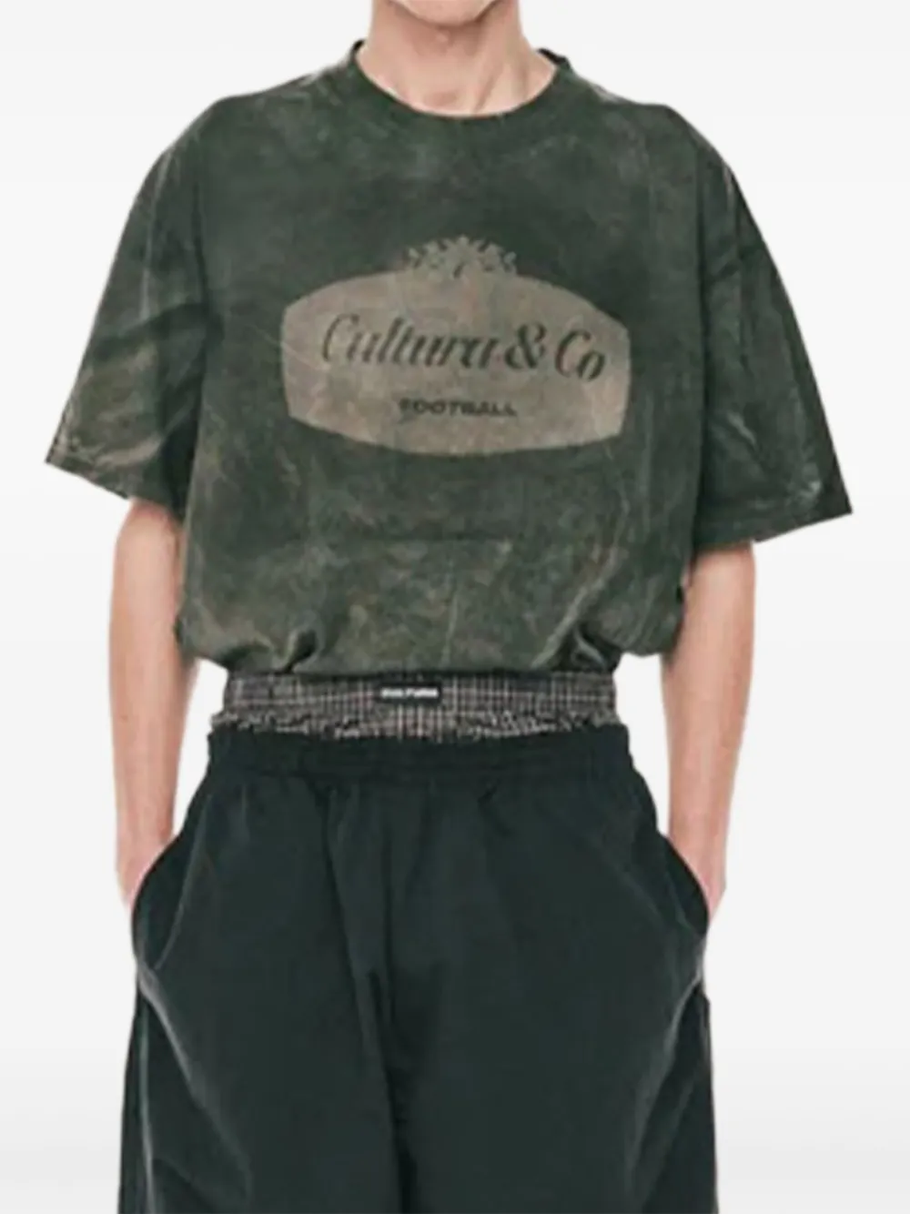 CULTURA playera de algodón con logo estampado | verde | Image 1