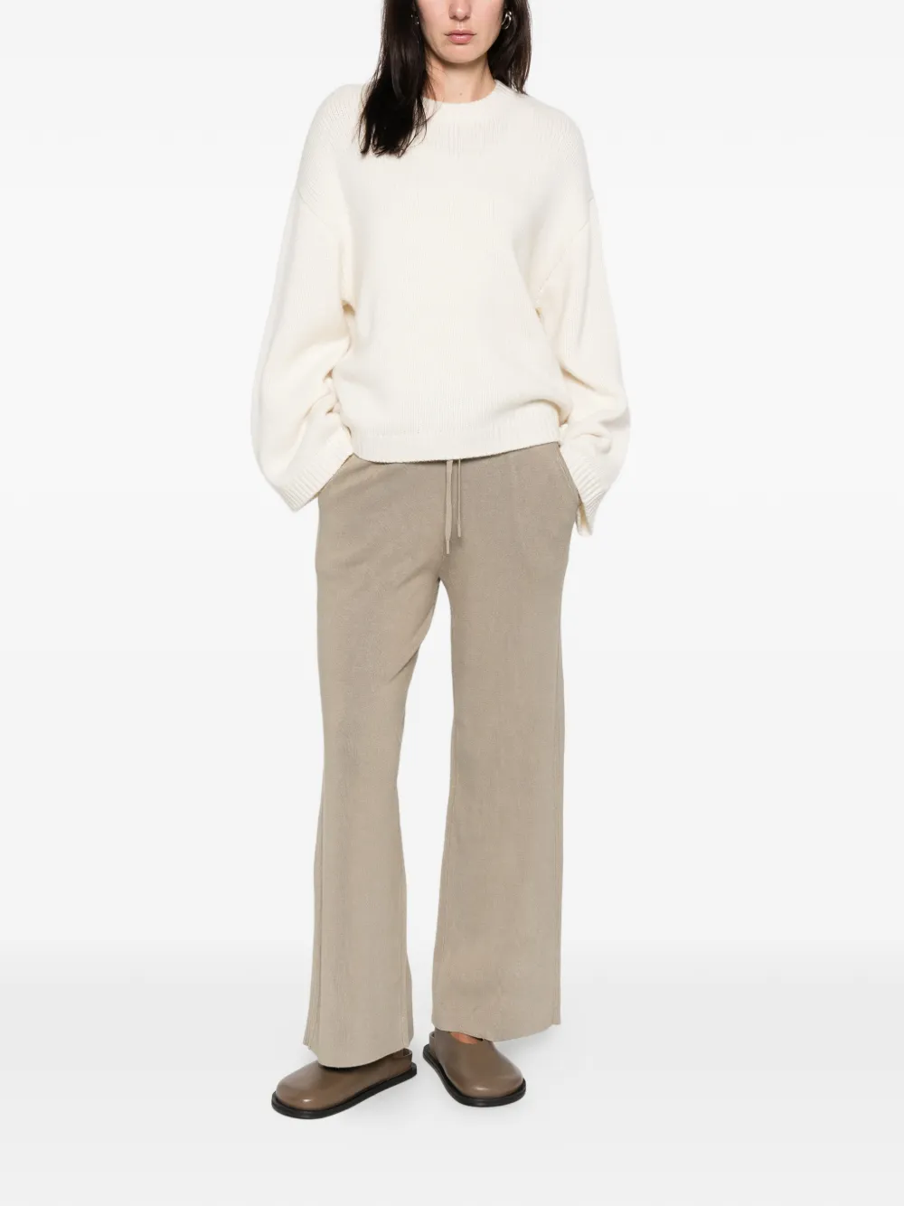 Patrizia Pepe elasticated-waistband trousers - Beige