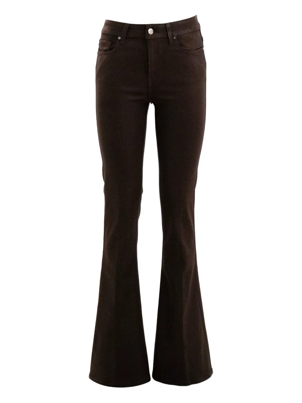 Paige Flared Jeans In Brown
