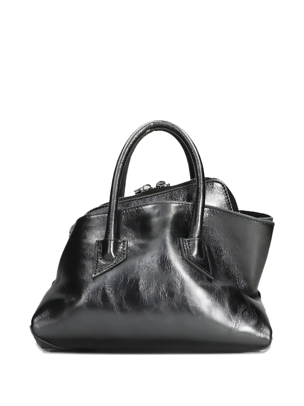 The Attico mini La Passeggiata tote bag - Zwart