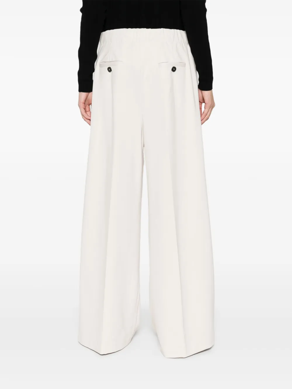 Solotre Elasticated-waistband Trousers In White