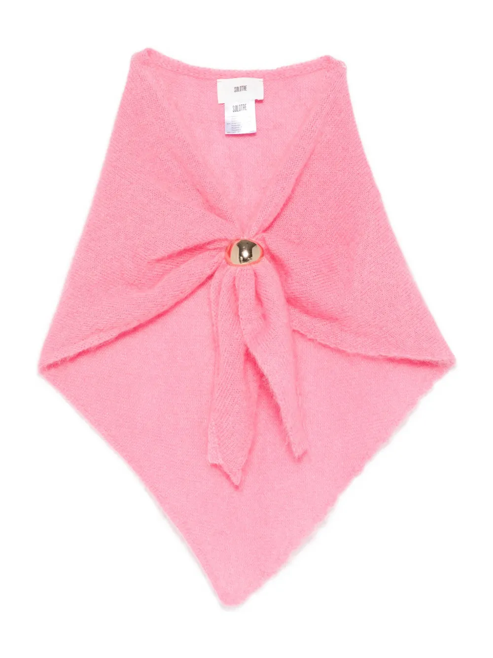 Solotre Ring-embellished Scarf In Pink