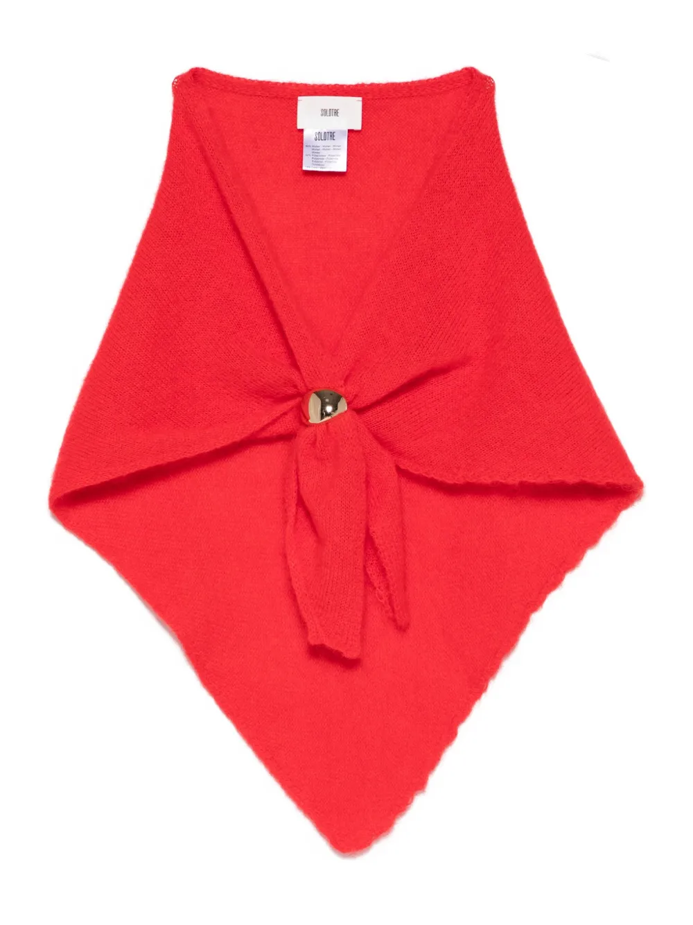 Solotre Ring-embellished Scarf In Red