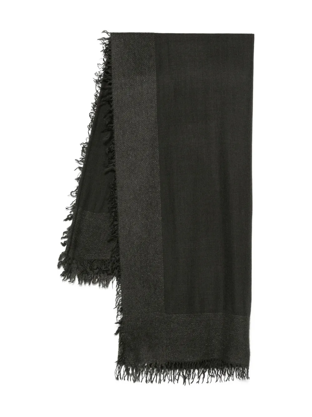 Faliero Sarti Isadora fringed scarf - Nero