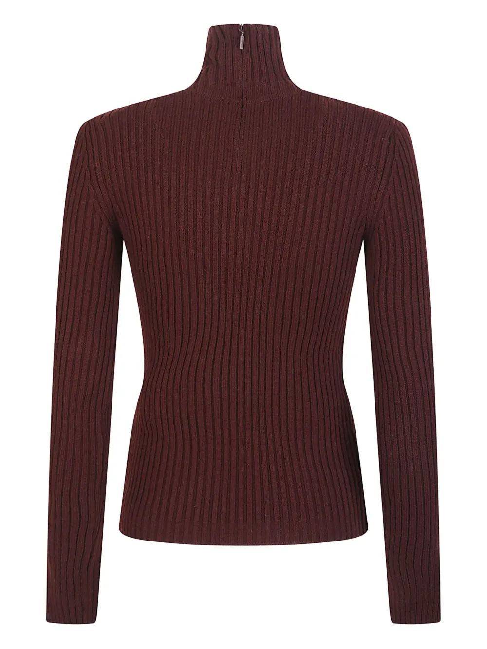 Max Mara Ribbed Roll-neck Sweater In Red
