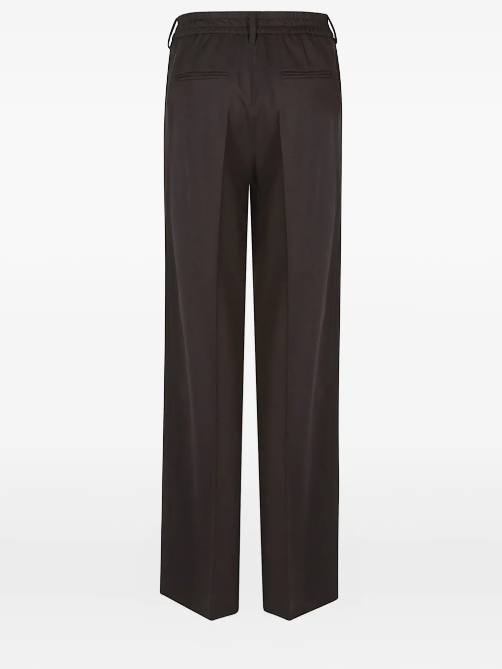 PT Torino Wollen broek met paspelzakken - Bruin