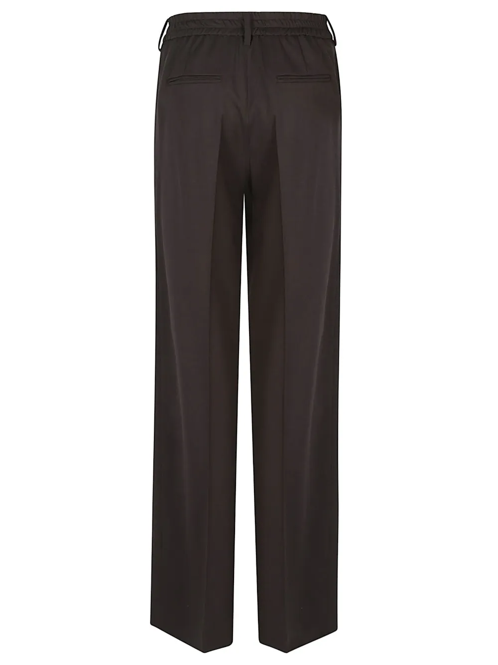 PT Torino Wollen broek met paspelzakken Bruin