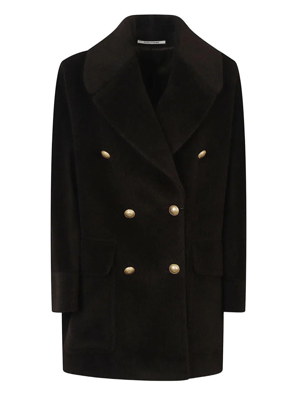 Tagliatore Lillian Double-breasted Wool Coat In Brown