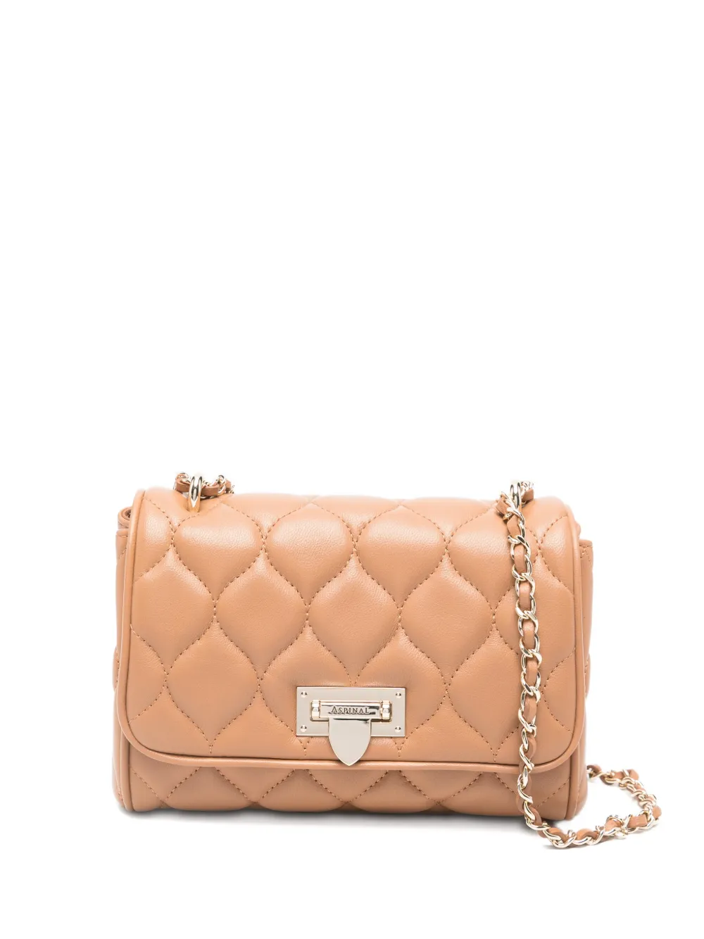 Aspinal Of London Lottie quilted crossbody bag - Marrone