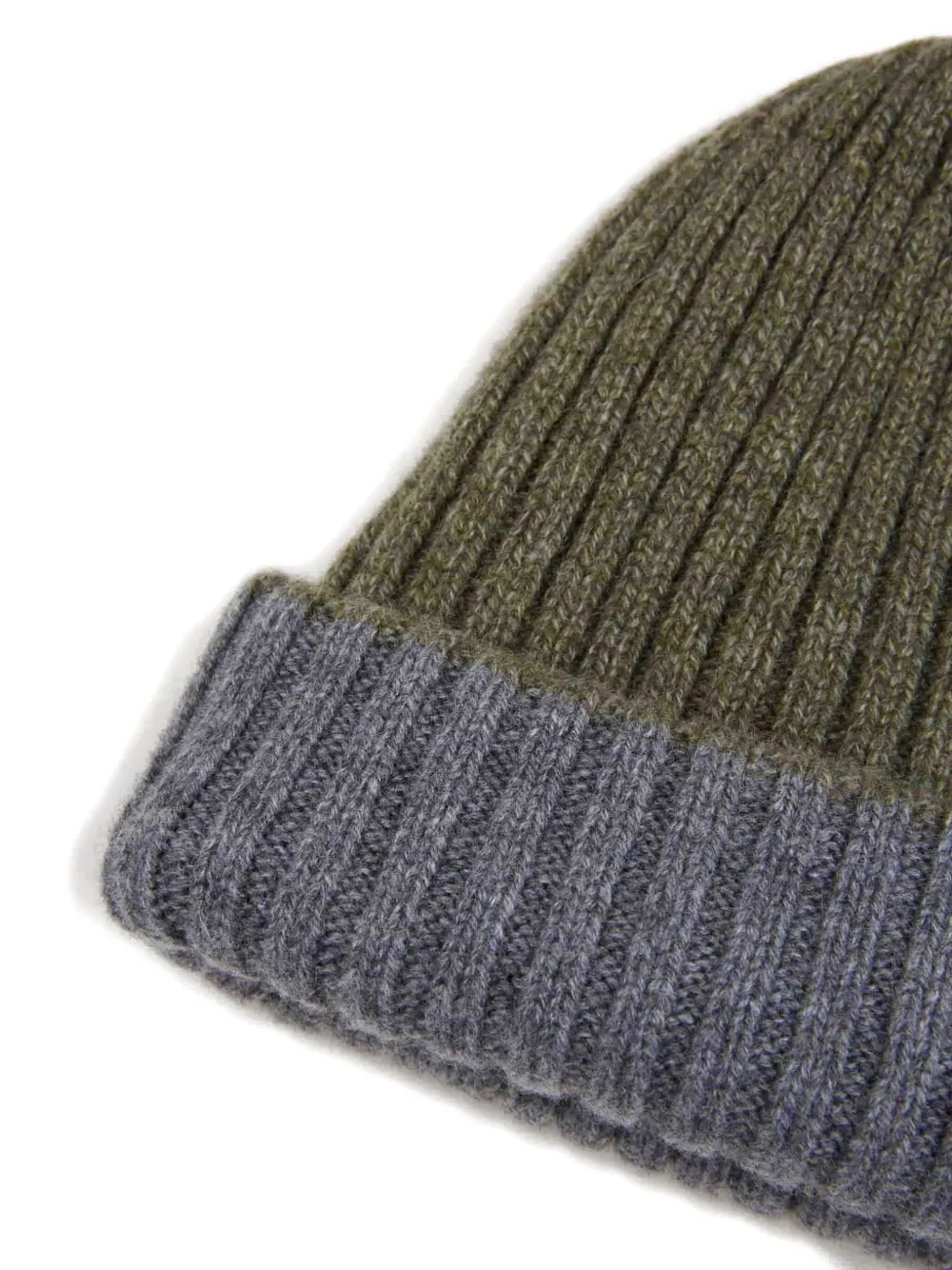 Fedeli Ribbed Beanie Hat In Brown