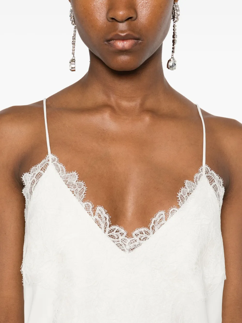 Rohe Lace-trim Midi Dress In White