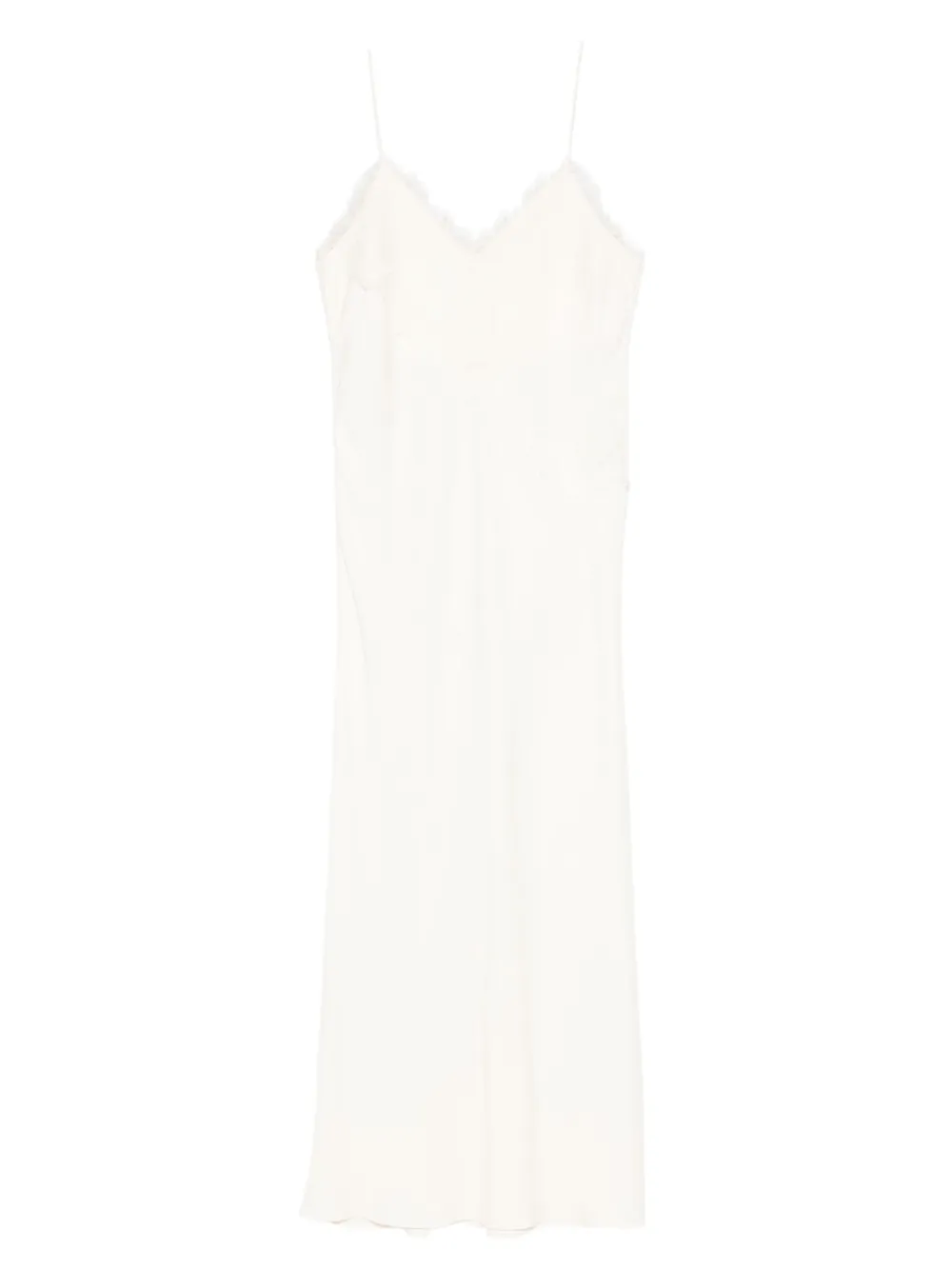 Róhe vestido midi con ribete de encaje | blanco | Image 1