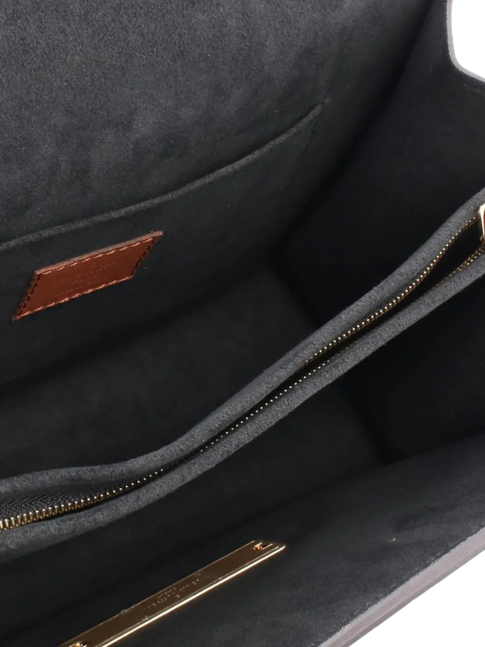 Pre-owned Louis Vuitton 2021-2025 Monogram Reverse Dauphine Mm Satchel In Brown