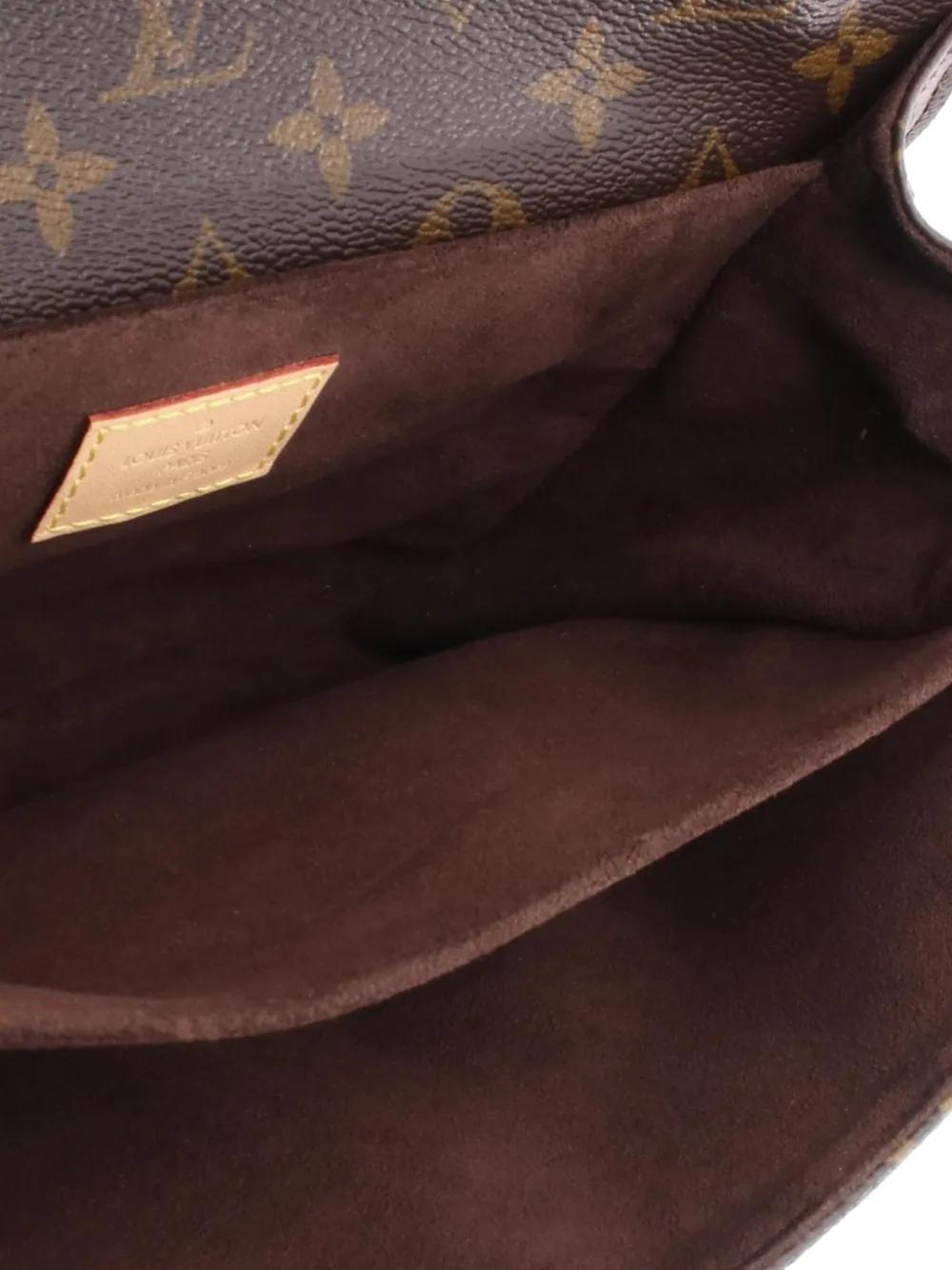 Pre-owned Louis Vuitton 2020 Monogram Pochette Metis Satchel In Brown