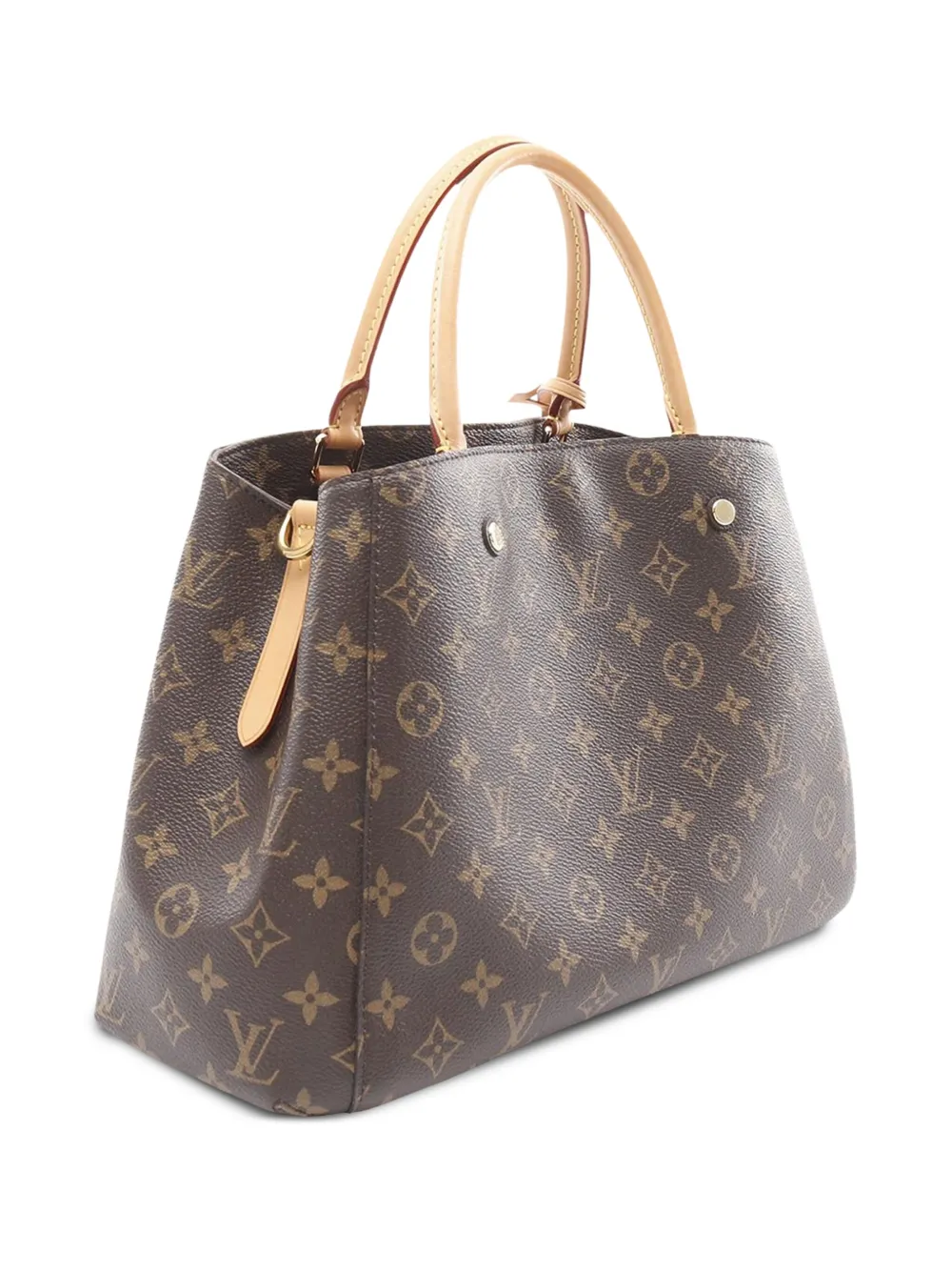 Pre-owned Louis Vuitton 2016 Monogram Montaigne Mm Satchel In Brown