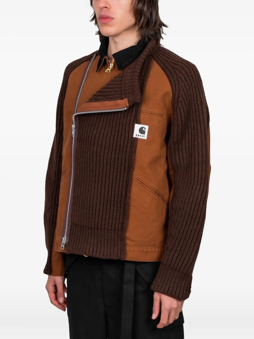 sacai Jack met lange mouwen Bruin
