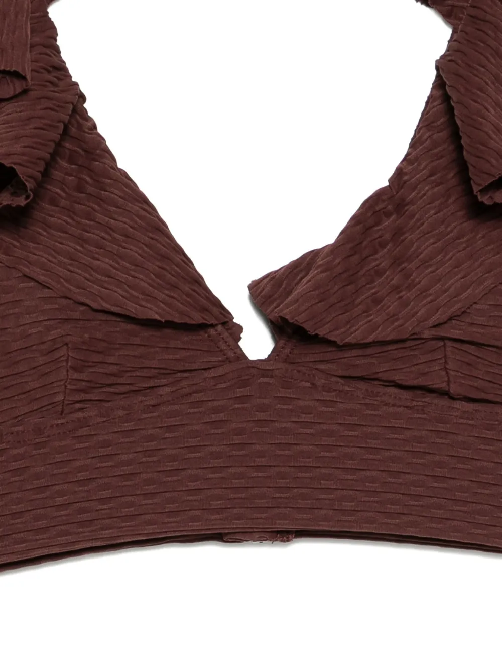  Duskii Frilled Swim Top - Brown 