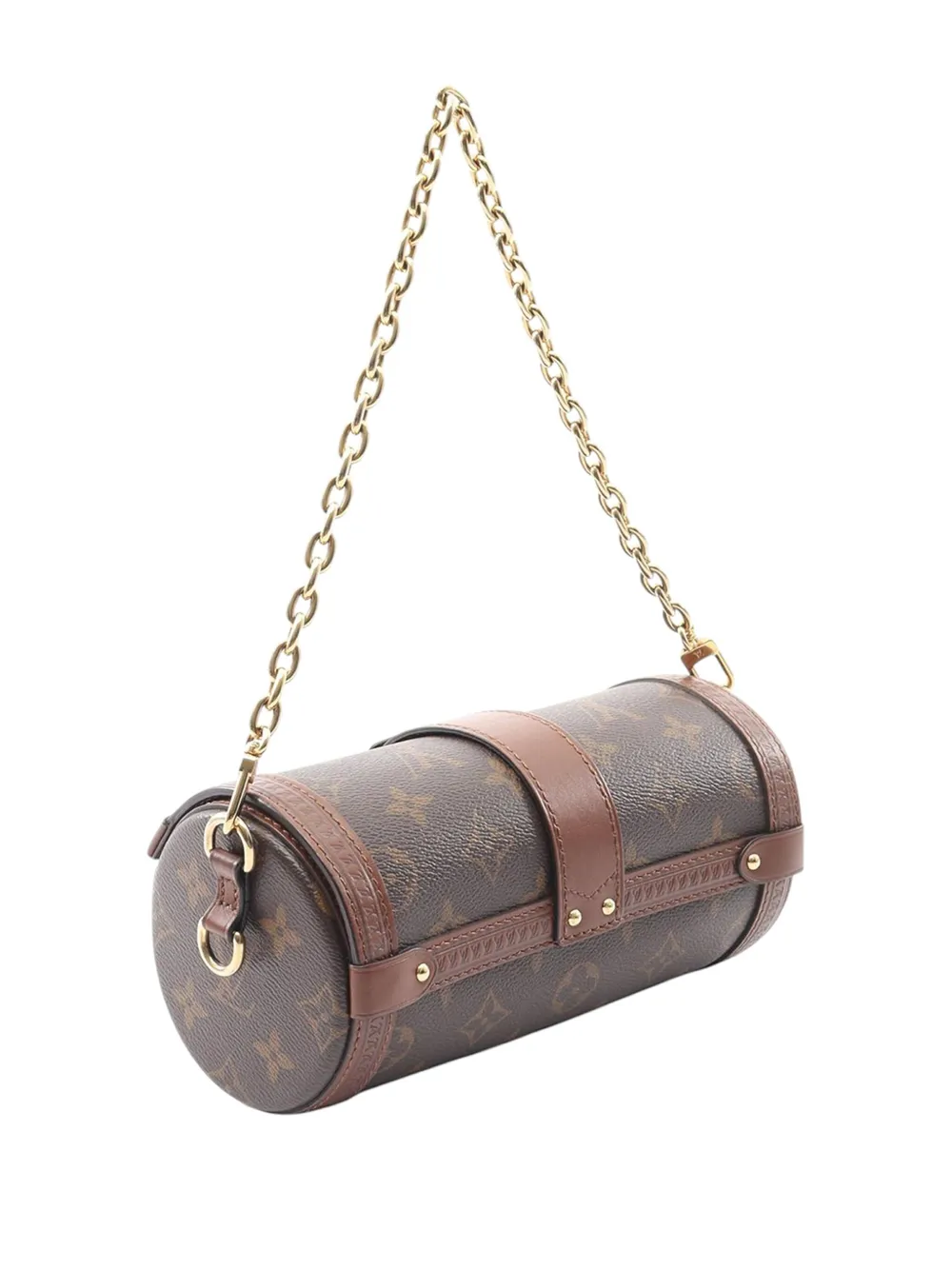 Pre-owned Louis Vuitton 2021-2025 Monogram Papillon Trunk Satchel In Brown