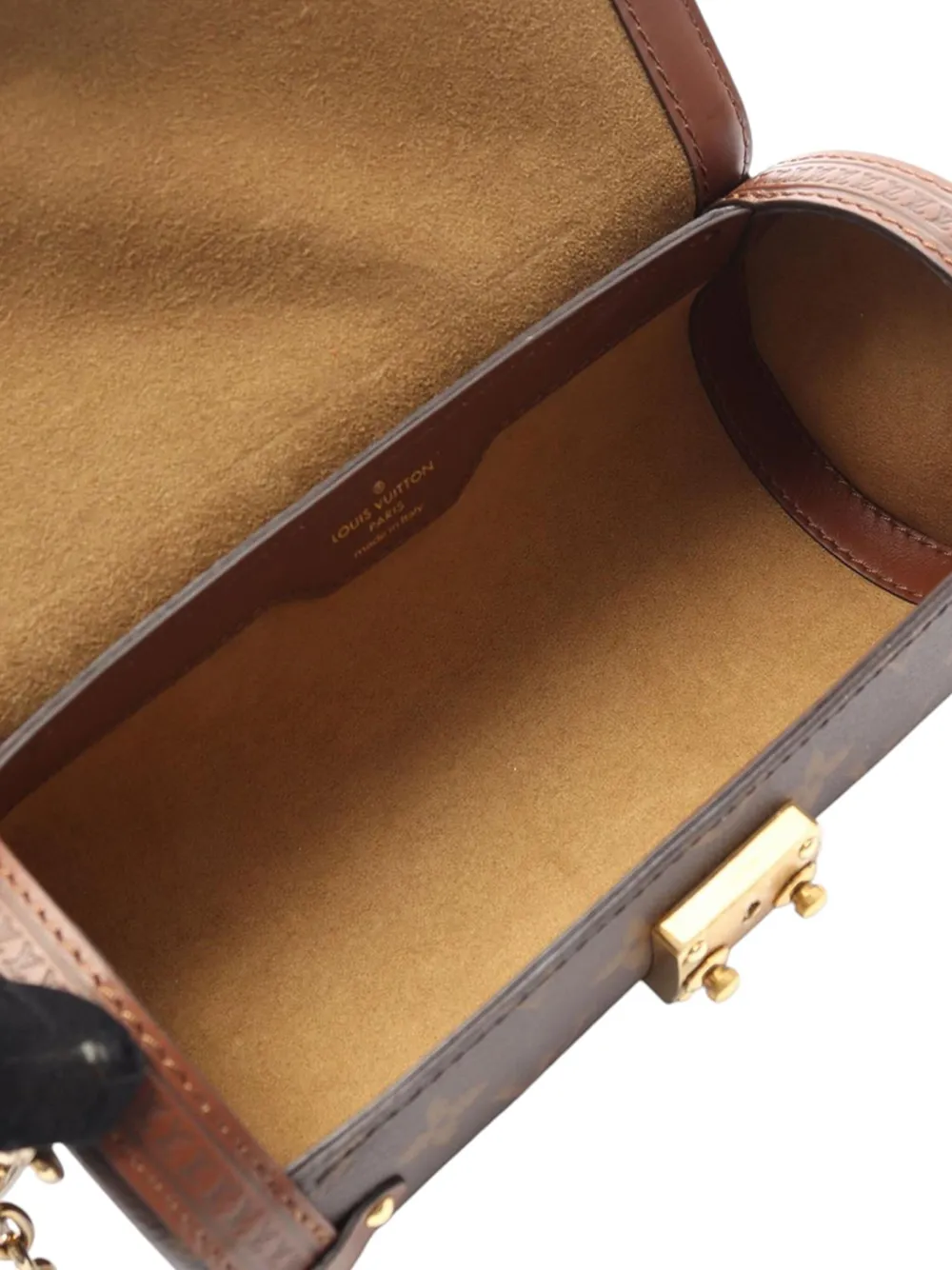 Pre-owned Louis Vuitton 2021-2025 Monogram Papillon Trunk Satchel In Brown
